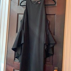 Open shoulder Black Dress